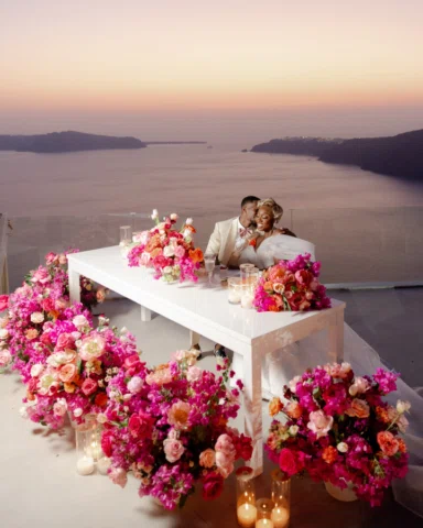 Take us back to Santorini! Easily one of our favorite destination weddings.