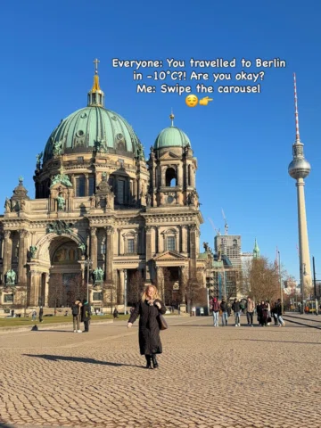 Everyone: You travelled to Berlin in -10°C?! Are you okay?
Me: Swipe the carouse