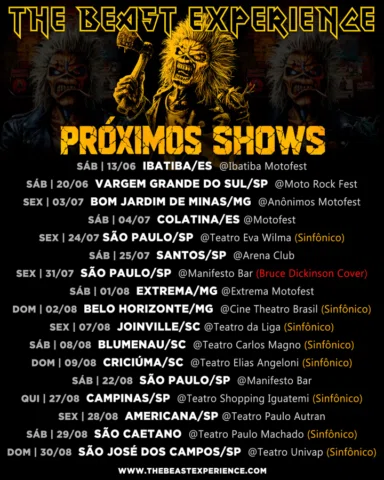 Agenda atualizada até o fim de agosto! 🔥

Serão quase 20 shows nos próximos 3 m