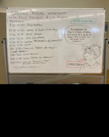 I just finished writing the schedule for the 1st day of my Graphic Novel Worksho