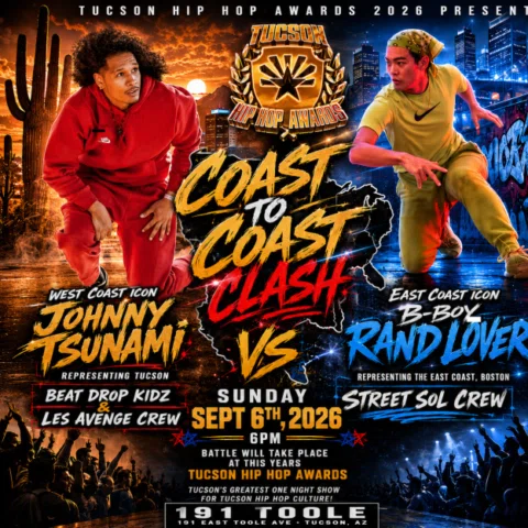 Proud to announce we Will Have a Coast To Coast Dance Battle at This Years Tucso