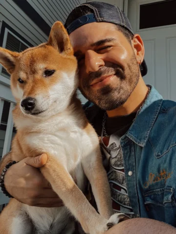 hello from me and my son! 🐕