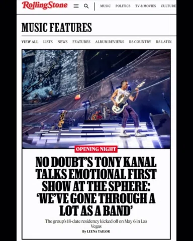 I’m just a girl grilling @tonykanal for @rollingstone about No Doubt’s hella goo