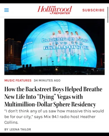 If Vegas is dead then @backstreetboys at Sphere is my kinda heaven. Is this why 