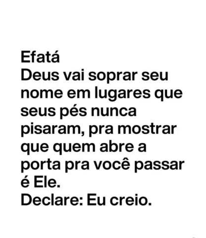 ‼️ COMECE A SEMANA COM ESSA PALAVRA ‼️

Há portas que o esforço humano não conse
