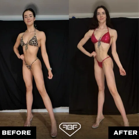 4 month transformation for first time competitor @myahburns that landed her that