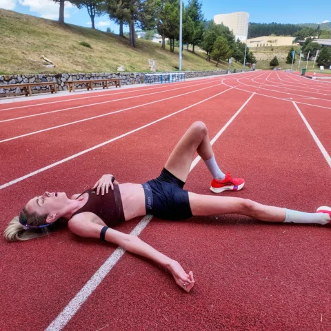 The aftermath of a 9mile day at the track! 🫠🫠🫠

Coming back from injury is al