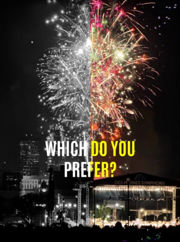 Same night. Same fireworks. Completely different vibe.

Black and white feels ti