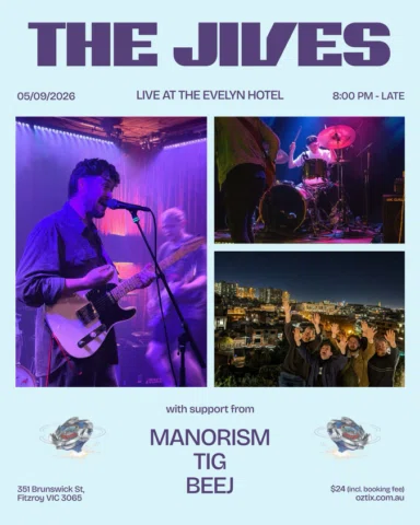 September 5th at @theevelynhotel with @manorismband @officiallytig and @beej.djj