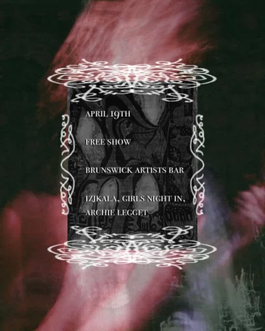 hopefully you can read that.

april 19th, this sunday, free show.

w/ @girlsnigh