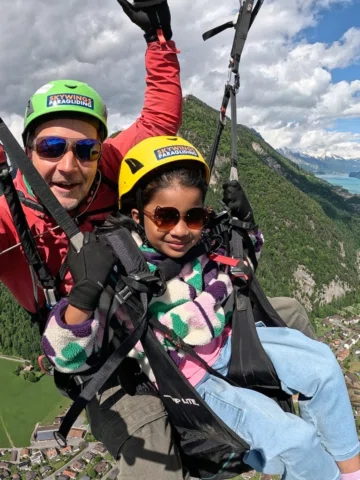 Pratika’s first Paragliding🪂 experience♥️My brave girl♥️Proud of you baby