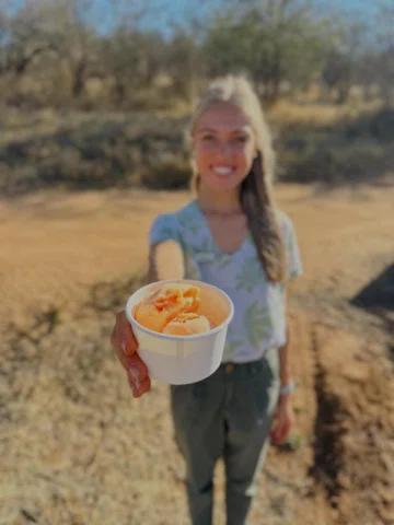 From cold to hot weather… what a fun sorbet surprise while out on game drive. A 
