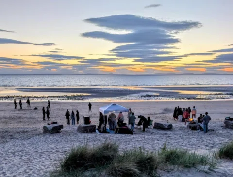 Epic evening celebrating the Summer Solstice near Burghead….beautiful landscape 