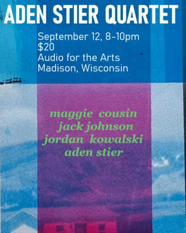 On September 12 im excited to lead a group at audio for the arts in madison. 

T