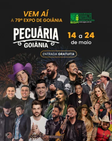 A contagem regressiva já começou… 🤠🎶
A Pecuária 2026 de Goiânia vem aí, de 14 