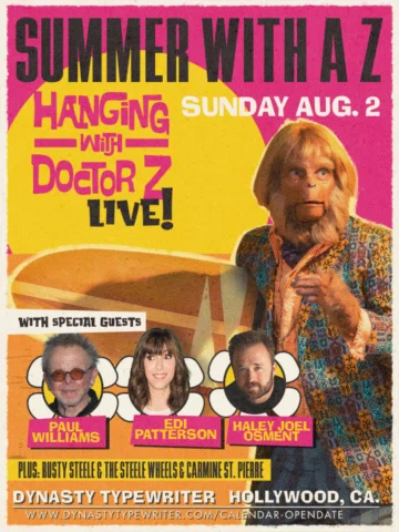 SUNDAY! SUNDAY! SUNDAY! Aug 2nd. Join me, Dr. Z @ Dynasty Typewriter with my spe
