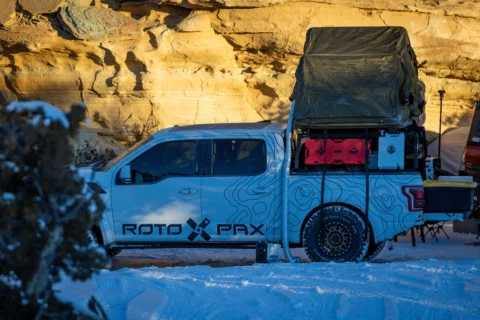 Staying cozy out in the cold! #camping #offroad #truck #overland #ford