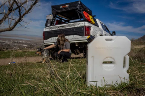 Exploring with the fam #offroad #truck #ford #camping #rotopax