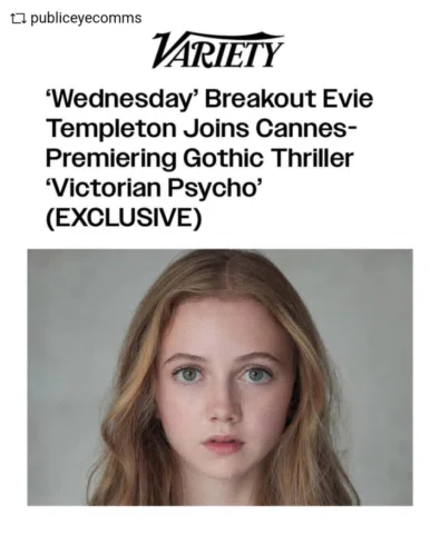 The brilliant Evie Templeton — and a seriously strong follow-up to Wednesday.

S
