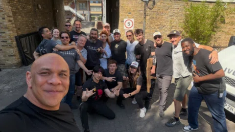 Running around with these knuckle heads #gangsoflondon