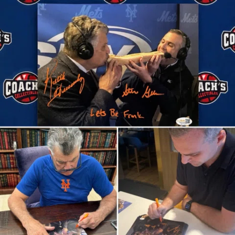 Signed sealed and delivered! @stevegelbs and Keith Hernandez dual autographed ph