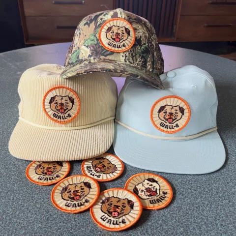 Our WALL-E merch dreams came true thanks to @amyhoppe and @custompatchhats 🤍

T
