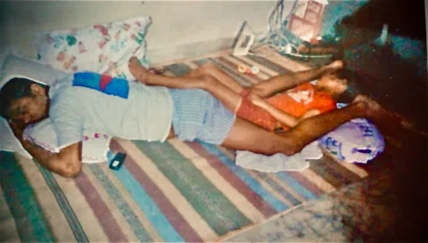 Pictures of you. 
Pictures of me. 

(I used to say “sofa mode activated” before 