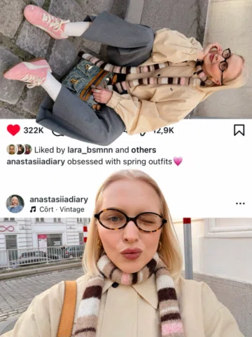 one of my favorite combos this spring: a cute scarf and sneakers in matching col