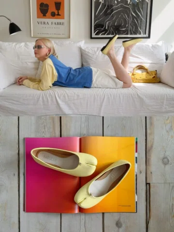 obsessed with unusual, colorful shoes lately💛🩶🩵 these @raboesyofficial pairs 