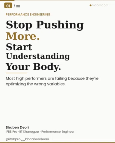 Stop pushing more. Start understanding your body.
→ Most high performers aren’t 