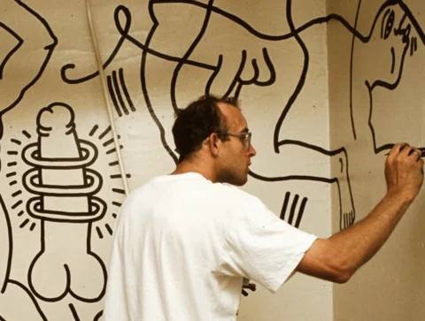 Happy Heavenly to my friend #KeithHaring who would have been 68 years old today 