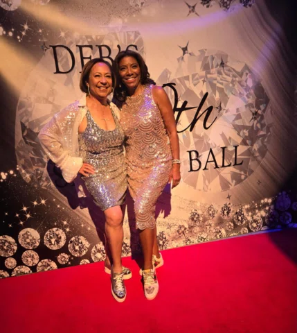 Celebrating a very special friend, Deb Dean, in style at her Sneaker Ball! 🎉👟✨