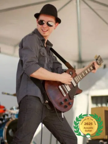 TEACHER OF THE YEAR 2025 Acoustic Guitar Lessonface
🇬🇧🇺🇸 (Português abaixo)
