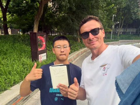 Wanted to give this lad a special mention.
Chinese university student Leo approa