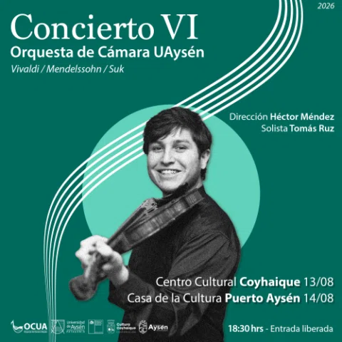 La Orquesta de Cámara de la Universidad de Aysén presenta su programa de agosto:
