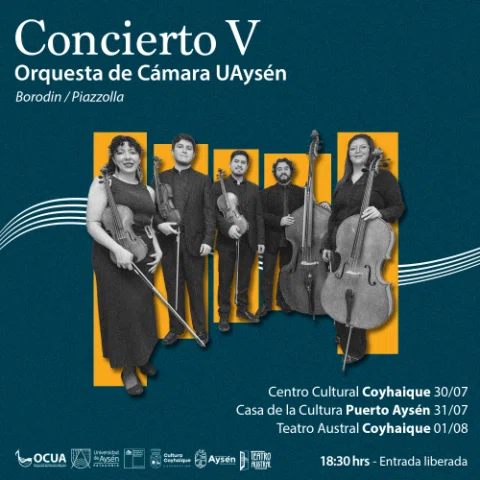 La Orquesta de Cámara de la Universidad de Aysén presenta su programa de julio: 