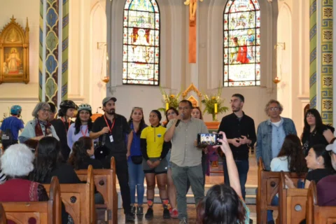 Hermoso día del #PatrimonioSagrado en la Iglesia San Saturnino de Barrio Yungay.