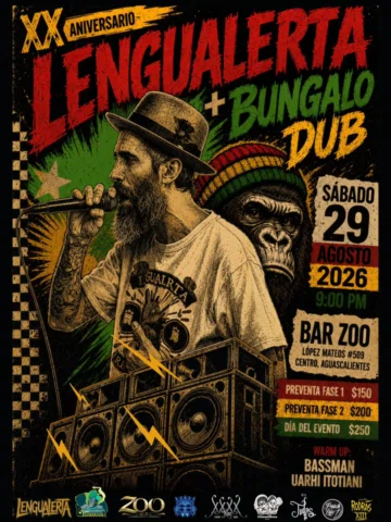 ¡Aguascalientesss nos vemos el 29 de agosto para celebrar con @lengualerta XX añ