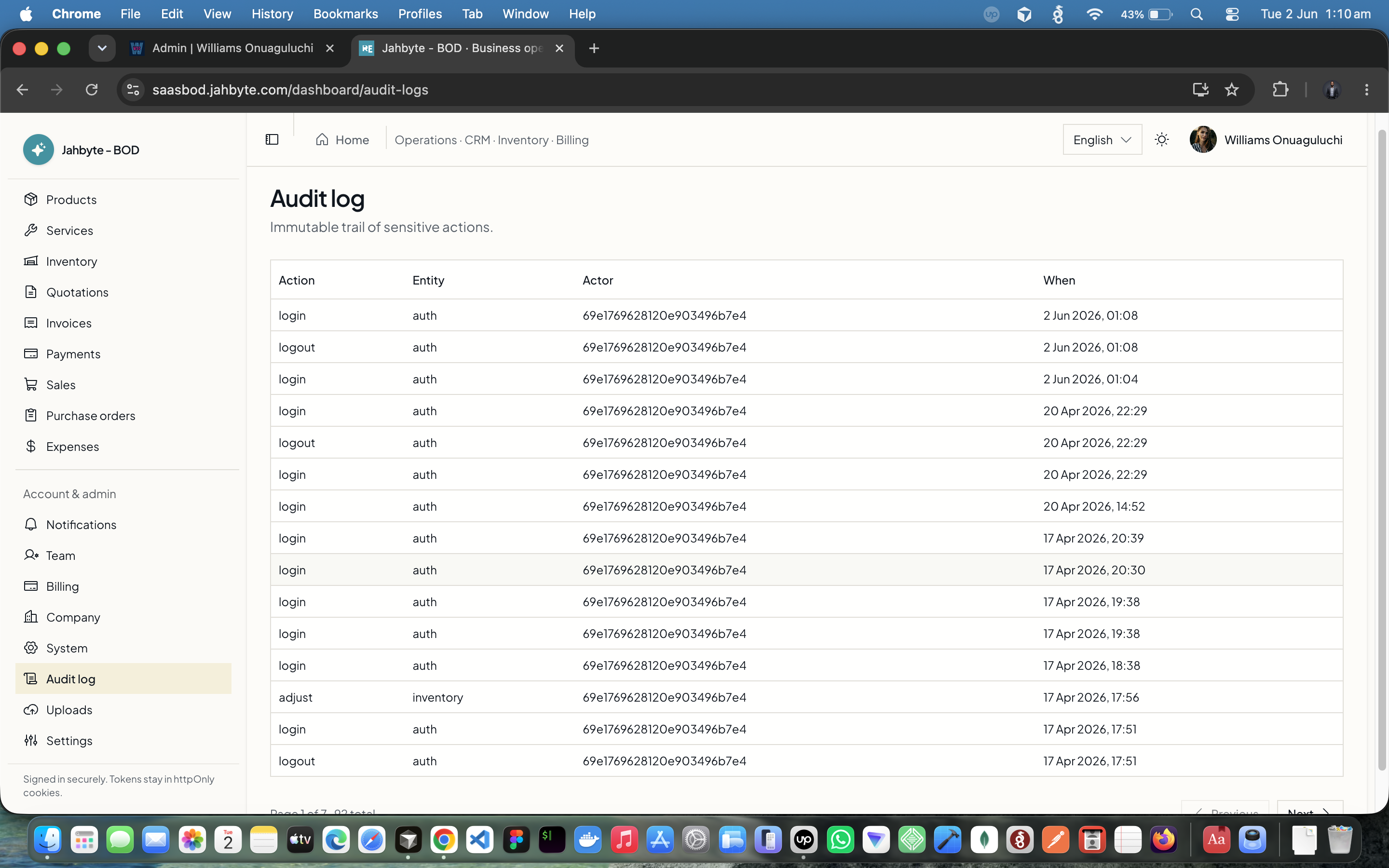 JAHBYTE BOD: Multi-Tenant Business Operations SaaS (CRM, Billing, Inventory), screenshot 6 of 7