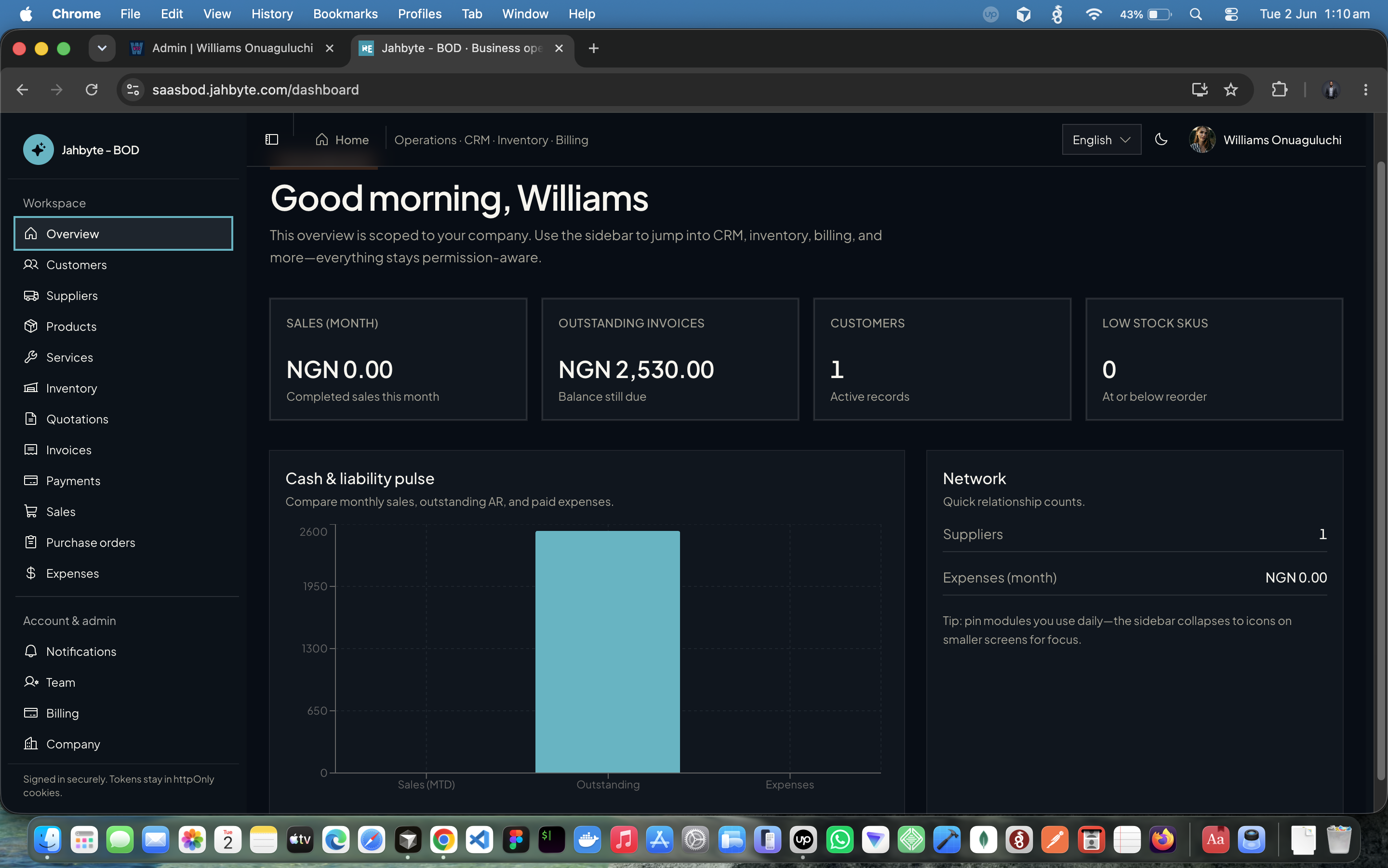 JAHBYTE BOD: Multi-Tenant Business Operations SaaS (CRM, Billing, Inventory), screenshot 7 of 7