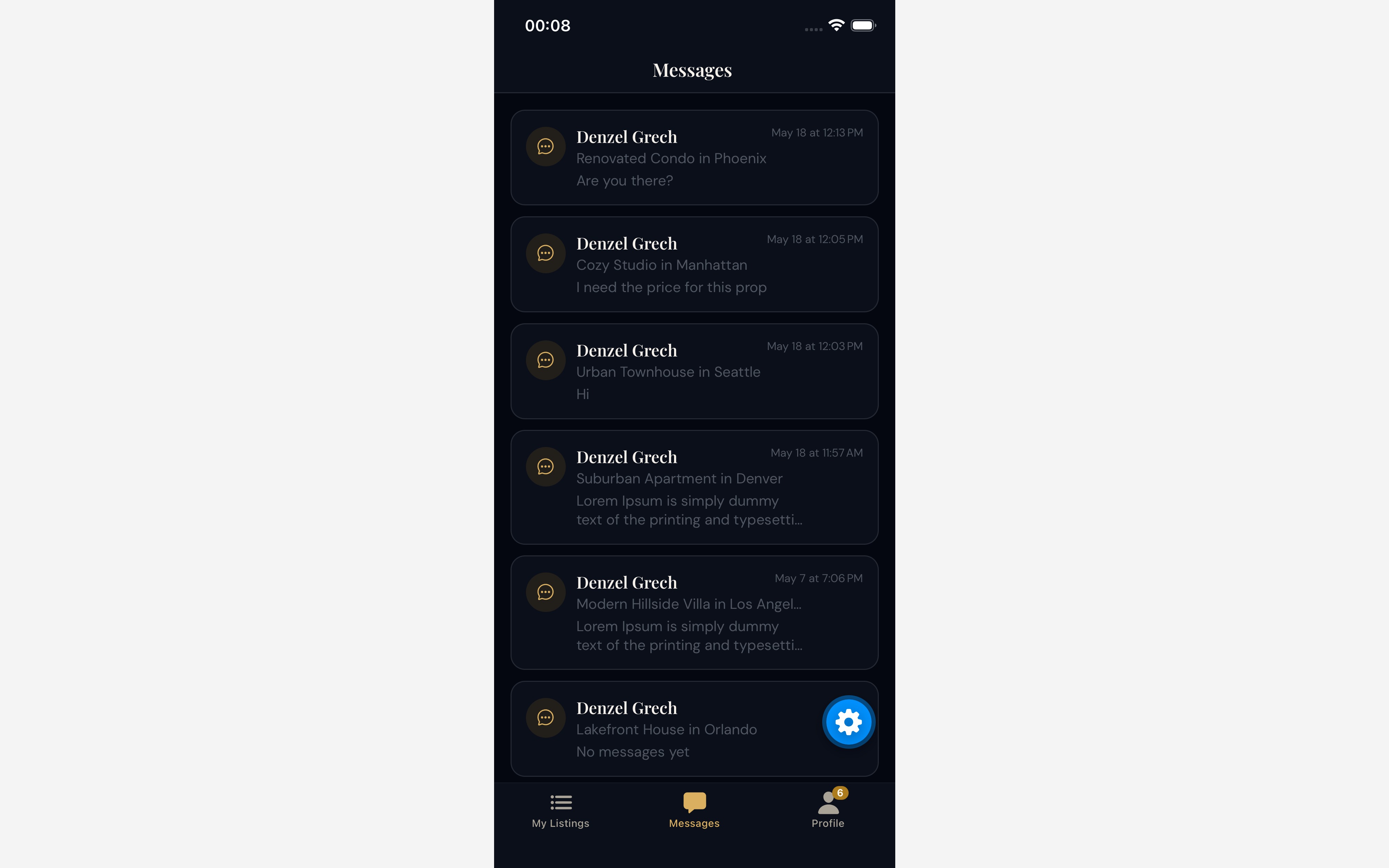 Luxestate Mobile - React Native real estate app for iOS & Android with listings, chat, and subscriptions, screenshot 5 of 8