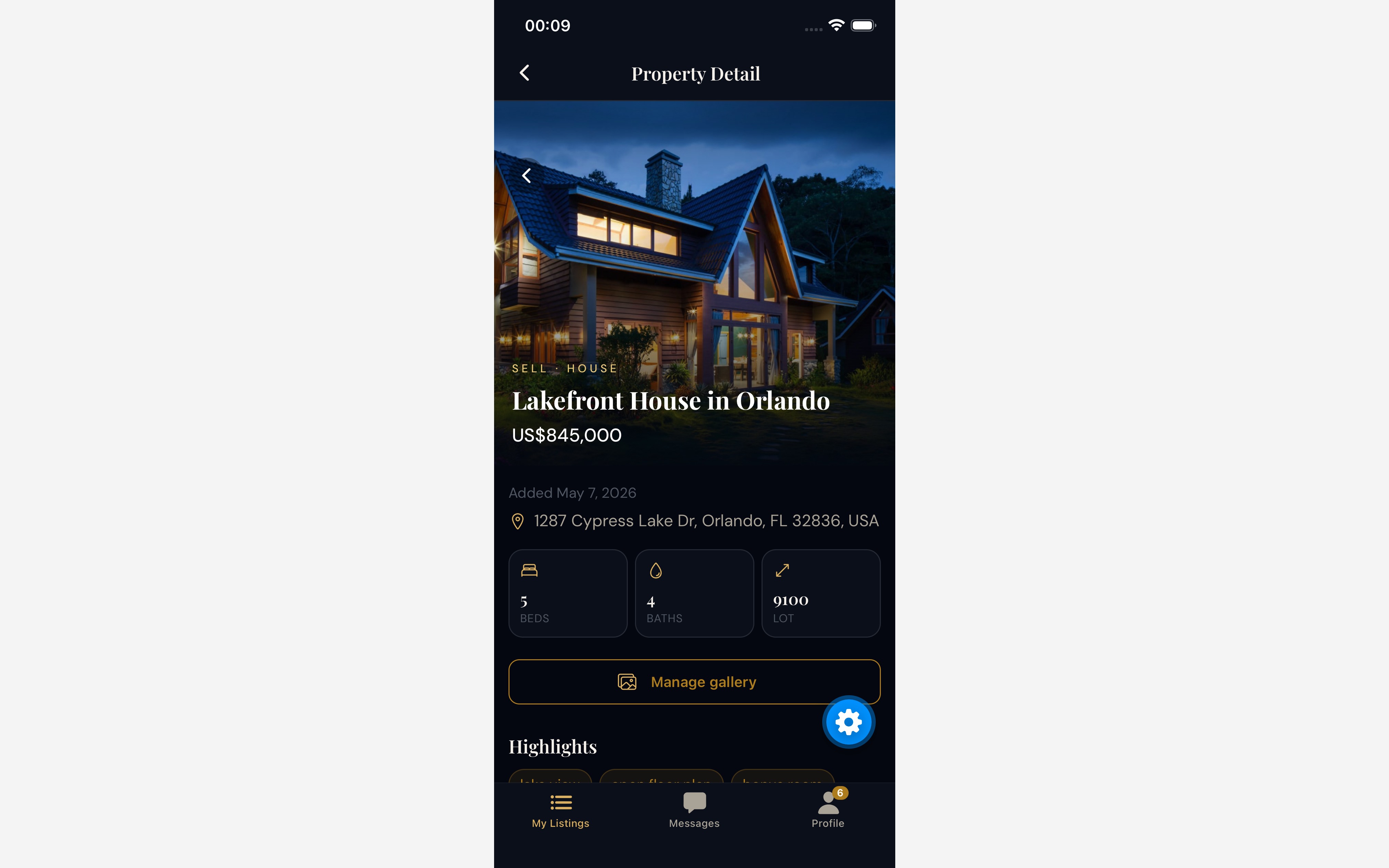 Luxestate Mobile - React Native real estate app for iOS & Android with listings, chat, and subscriptions, screenshot 7 of 8