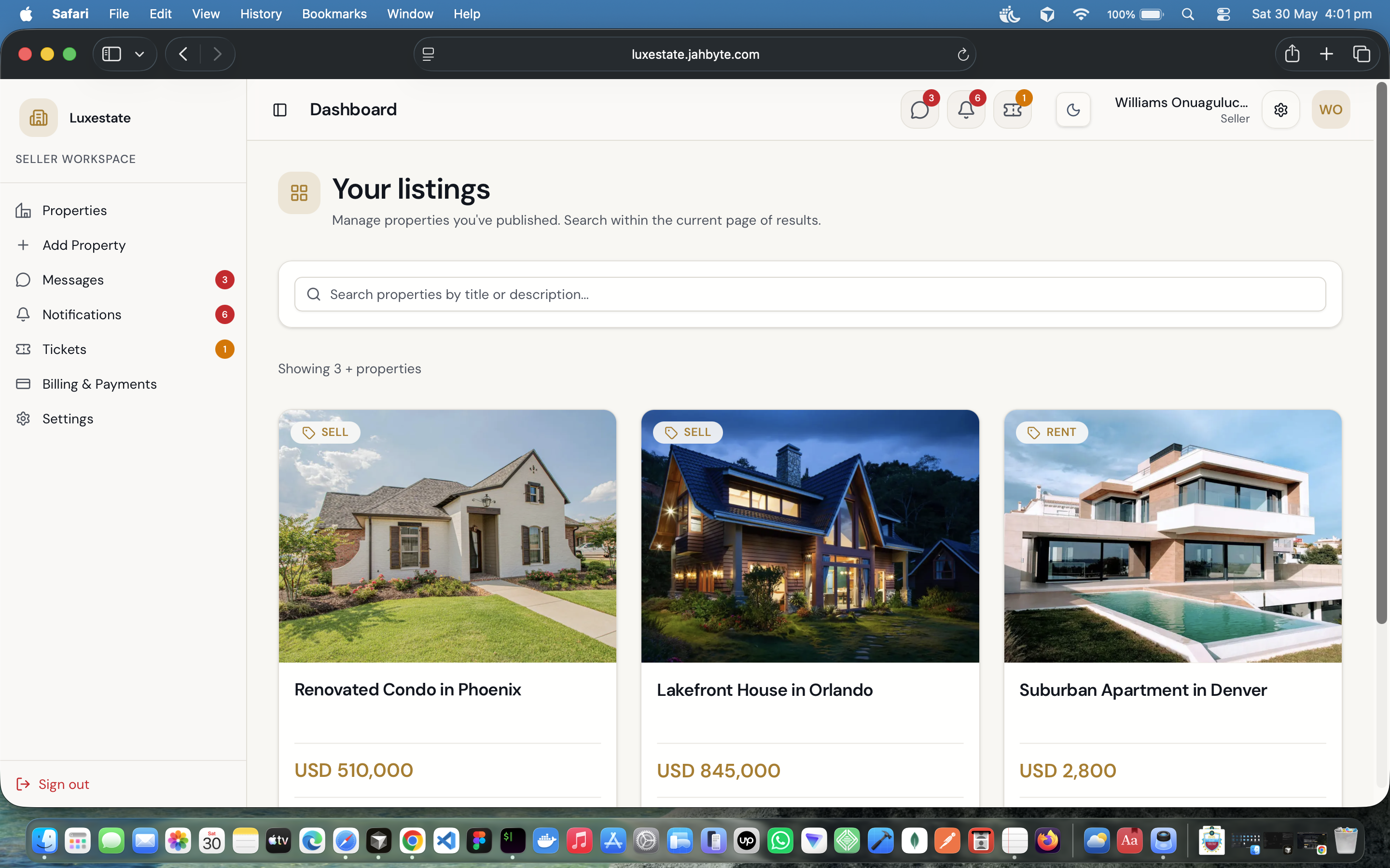 Luxestate - Modern real estate platform for listings, chat, and subscriptions, screenshot 3 of 4