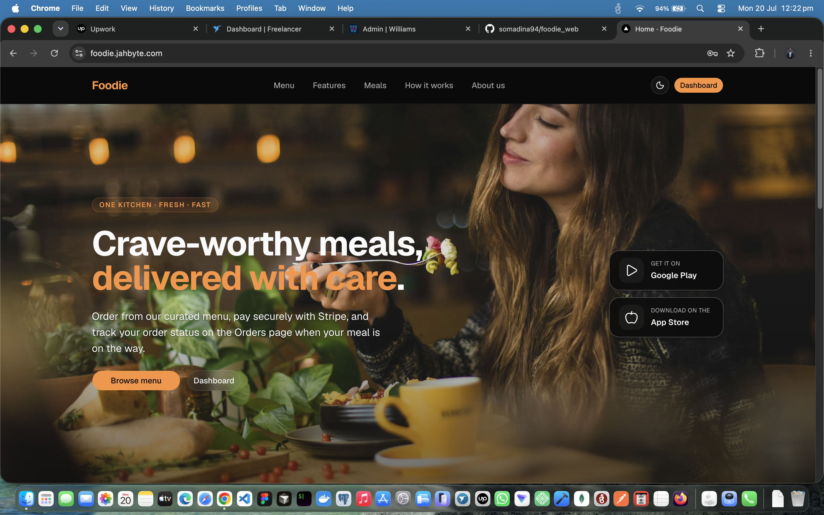 Multi-Role Food Delivery Platform with Real-Time Chat & Live Order Tracking (Web), screenshot 2 of 3