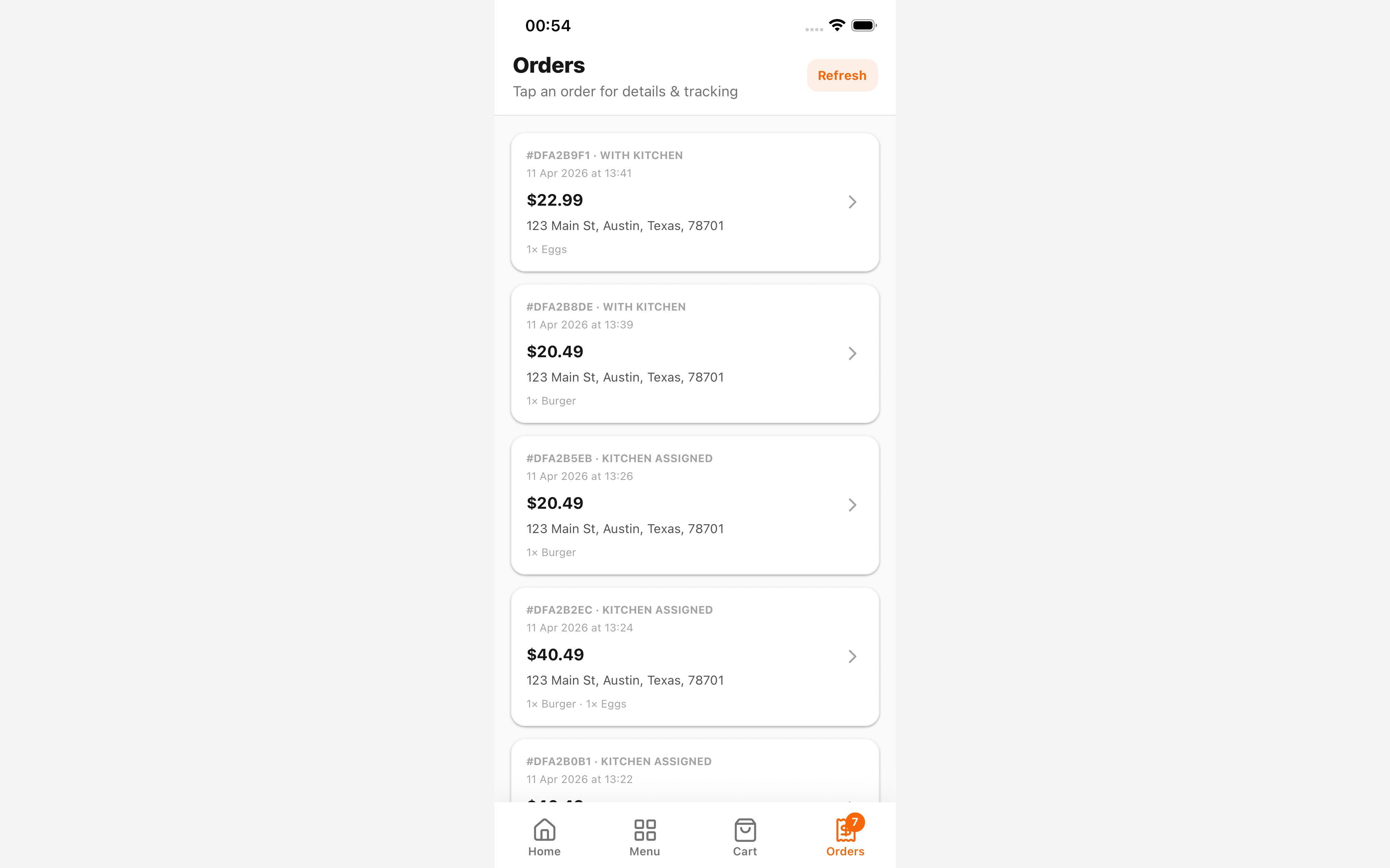 Multi-Role Food Delivery System with Real-Time Chat & Tracking(iOS & Android), screenshot 5 of 6