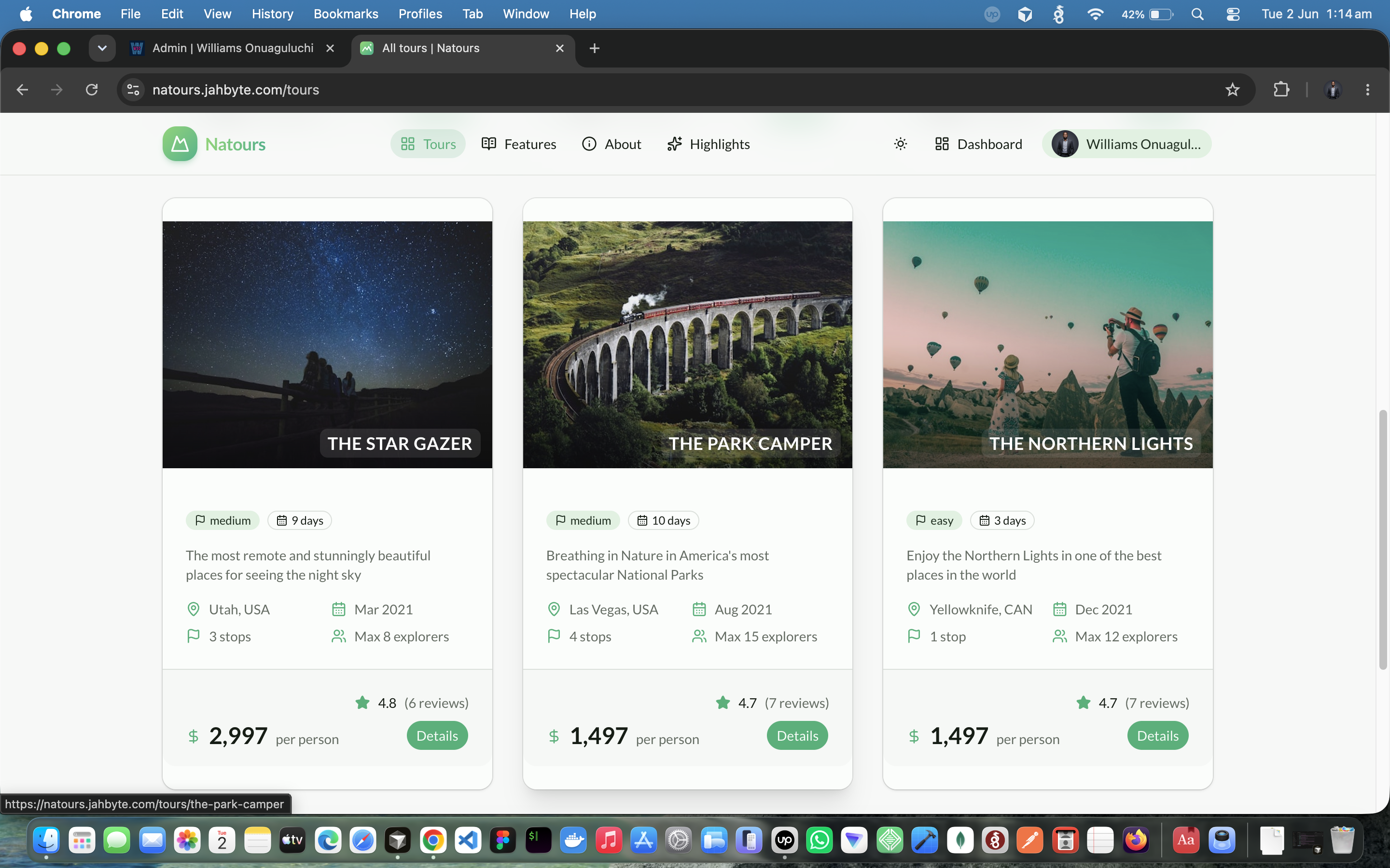 Natours: Full-Stack Adventure Booking Platform, screenshot 4 of 10