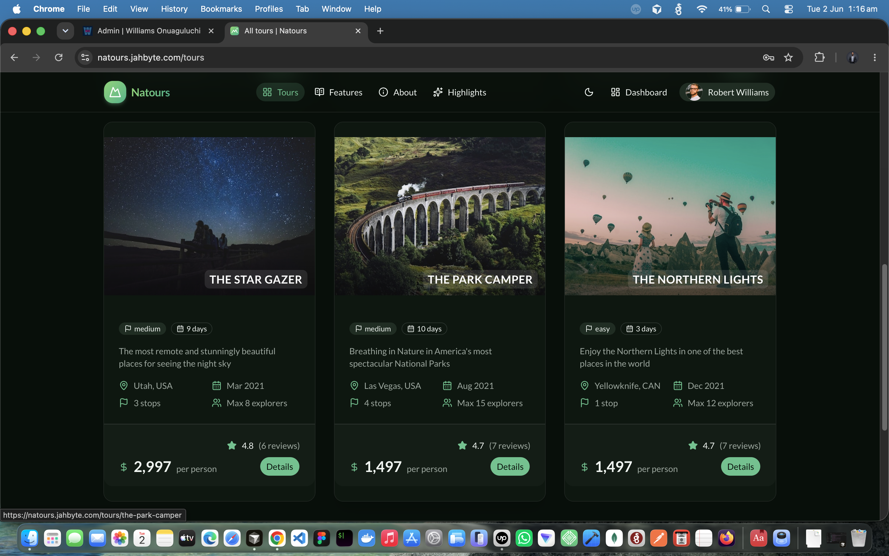 Natours: Full-Stack Adventure Booking Platform, screenshot 10 of 10