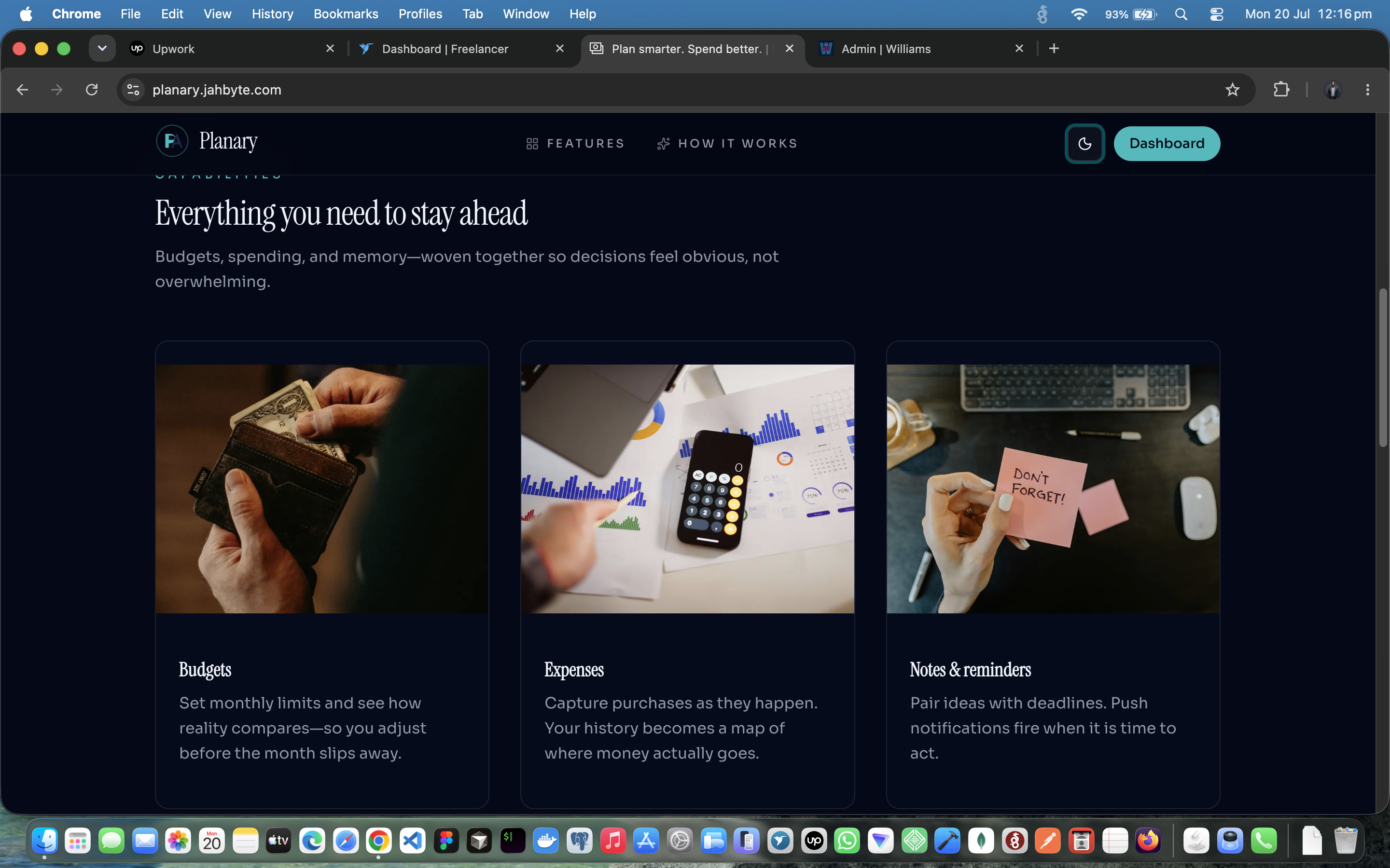 Planary – Productivity & Personal Finance Web App, screenshot 2 of 4