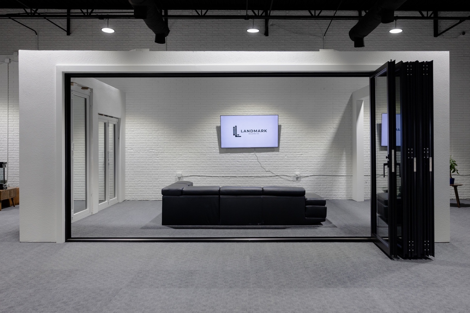 Aluminum Folding Door - Open Position