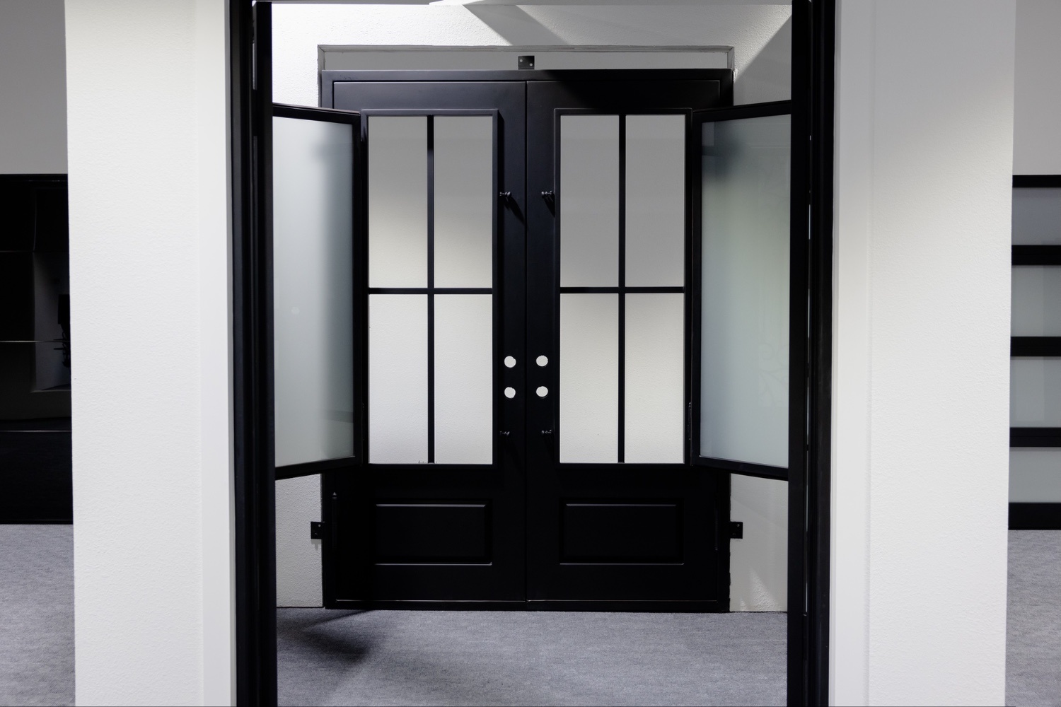 The Montclair 8 Pane French Double Door - Aluminum Finish